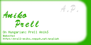 aniko prell business card
